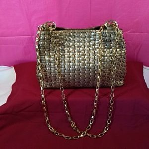 LBJ Gold Shoulder Bag